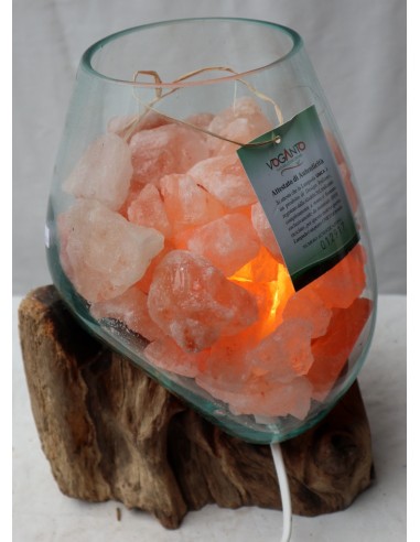 Lampada di sale irripetibile creata in vetro...