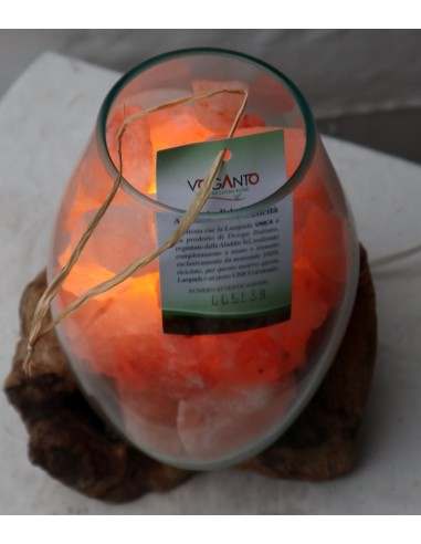 Lampada di sale irripetibile creata in vetro...