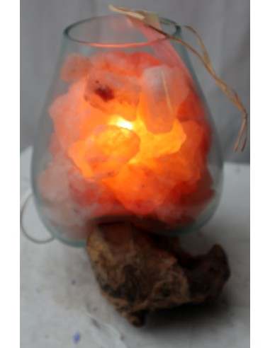 Lampada di sale irripetibile creata in vetro...