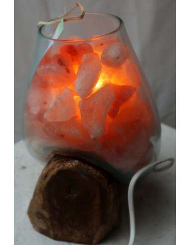 Lampada di sale irripetibile creata in vetro...