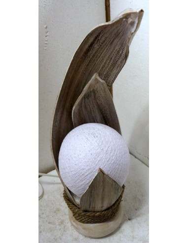 Lampada abatjour in foglie di cocco bianche...