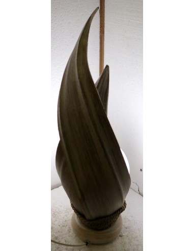 Lampada abatjour in foglie di cocco bianche...