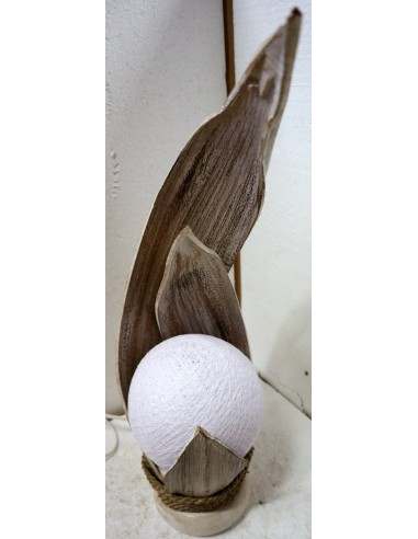 Lampada abatjour in foglie di cocco bianche...