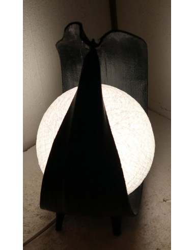 Lampada abatjour foglia di cocco con palla di...