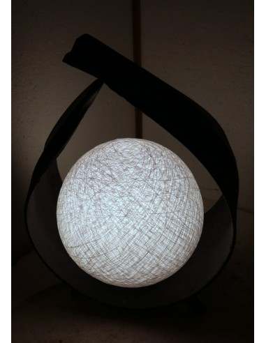 Lampada abatjour foglia di cocco con palla di...
