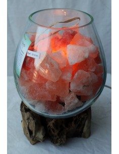 Lampada di sale irripetibile creata in vetro soffiato su... 2