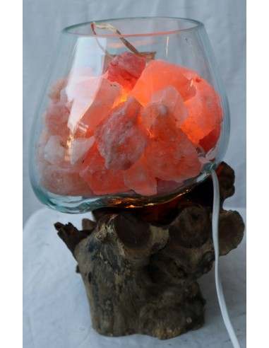 Lampada di sale irripetibile creata in vetro...