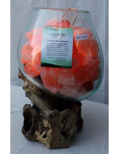 Lampada di sale irripetibile creata in vetro...