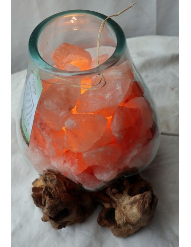 Lampada di sale irripetibile creata in vetro...