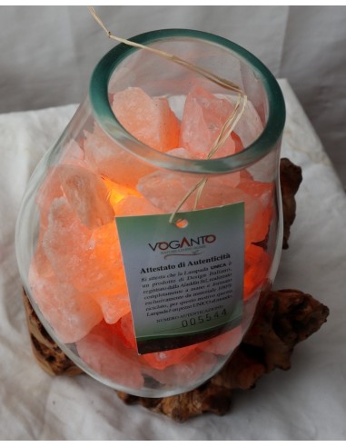 Lampada di sale irripetibile creata in vetro...