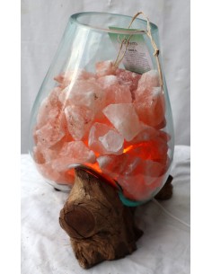 Lampada di sale irripetibile creata in vetro soffiato su... 2