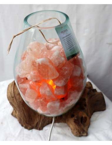 Lampada di sale irripetibile creata in vetro...