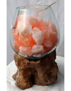 Lampada di sale irripetibile creata in vetro soffiato su... 2