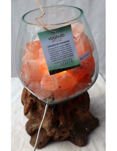 Lampada di sale irripetibile creata in vetro...