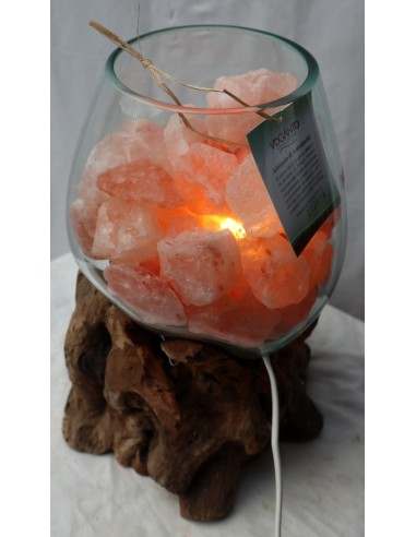 Lampada di sale irripetibile creata in vetro...