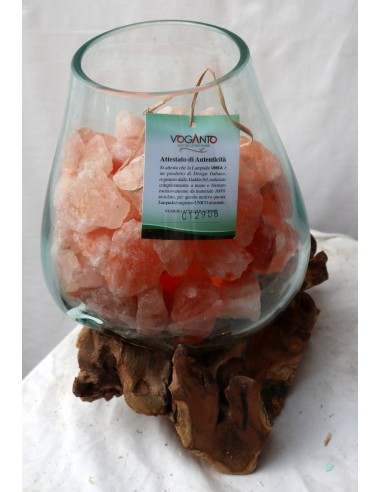 Lampada di sale irripetibile creata in vetro...