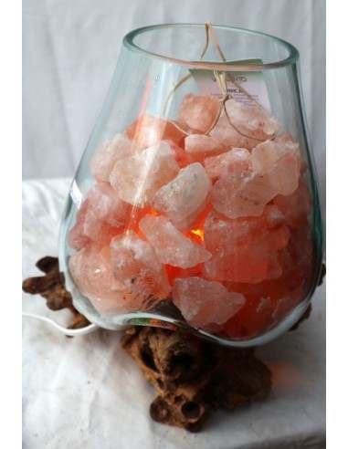 Lampada di sale irripetibile creata in vetro...