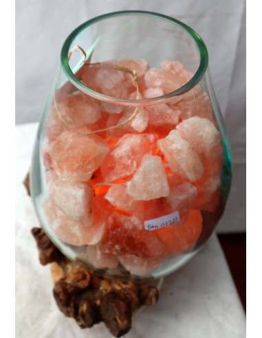 Lampada di sale irripetibile creata in vetro...