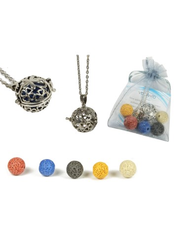 Collana Pomander porta essenza con sfere in...