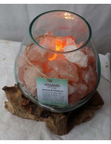 Lampada di sale irripetibile creata in vetro...