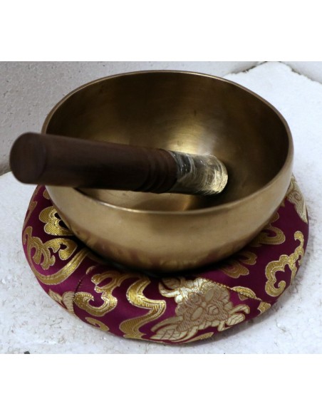 Campana Tibetana originale 100% gr 700 battuta a mano cm 15x15x8 metalli yoga