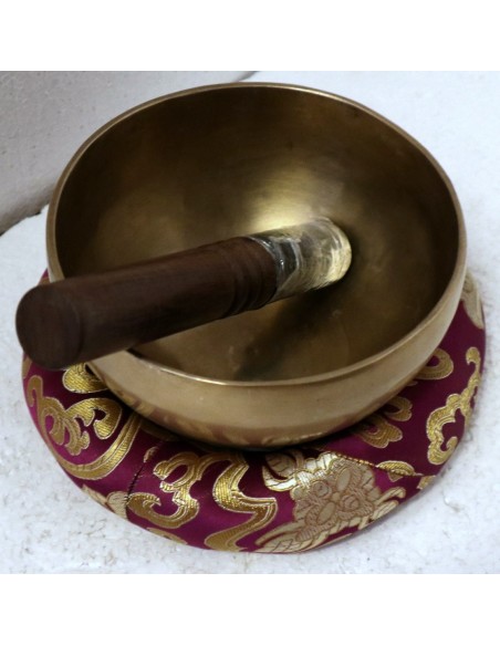Campana Tibetana originale 100% gr 700 battuta a mano cm 15x15x8 metalli yoga