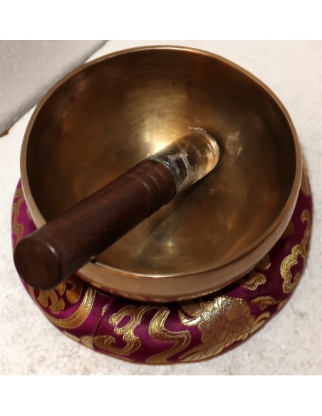 Campana Tibetana originale 100% gr 700 battuta a mano cm 15x15x8 metalli yoga