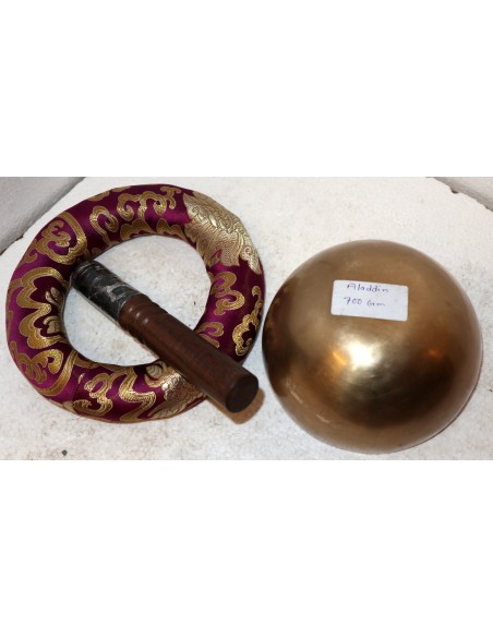 Campana Tibetana originale 100% gr 700 battuta a mano cm 15x15x8 metalli yoga