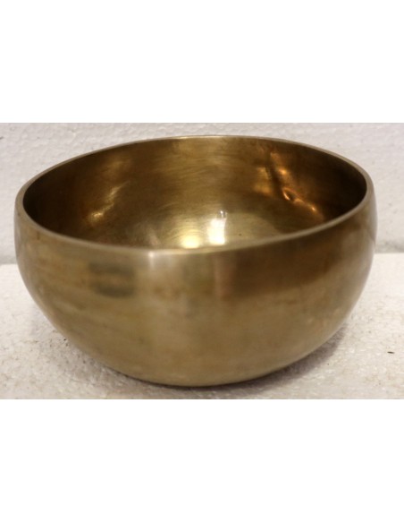 Campana Tibetana originale 100% gr 400 battuta a mano cm 12,5x12,5x7h metalli yoga