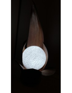 Lampada abatjour in foglie di cocco naturali palla di... 2