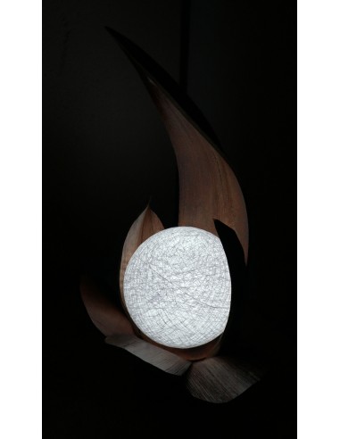 Lampada abatjour in foglie di cocco naturali...
