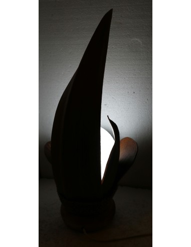 Lampada abatjour in foglie di cocco naturali...