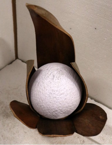 Lampada abatjour in foglie di cocco naturali...