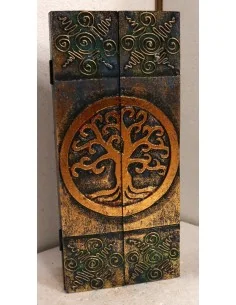 Portachiavi da muro in legno argento oro mdf con albero...