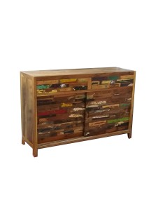 CREDENZA INDUSTRIAL LEGNO RICICLATO COLORATO CON... 2