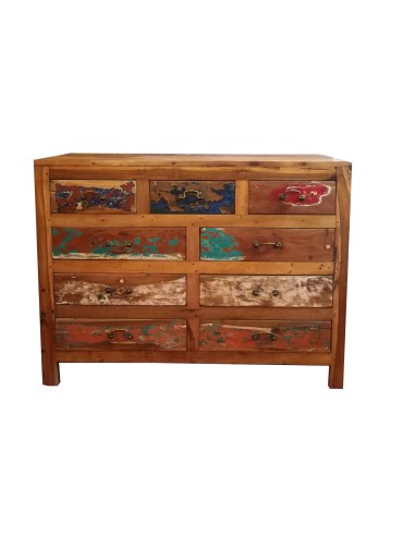 COMO' INDUSTRIAL CON LEGNO RICICLATO COLORATO...