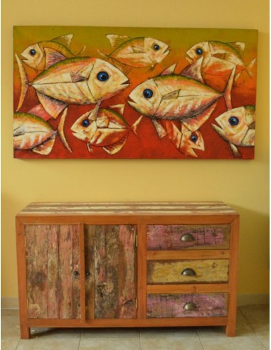 COMO' INDUSTRIAL CON LEGNO RICICLATO SPORTELLI...