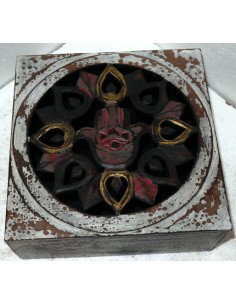 Scatola porta gioie oggetti il legno mano di Fatima... 2