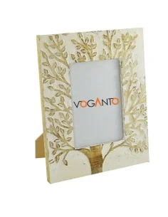 PORTAFOTO NEW TREE MANGOWOOD INTARSIATO BIANCO DECAPATO...