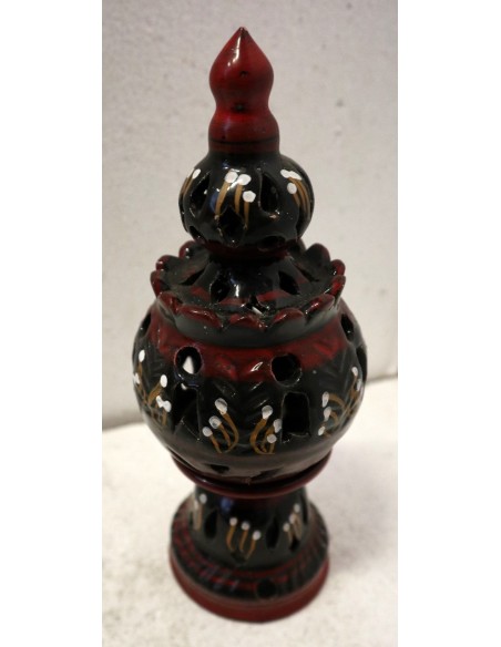 Porta Candela in ceramica smaltata colorati realizzati a mano cm 10x10x23h