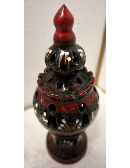 Porta Candela in ceramica smaltata colorati realizzati a mano cm 10x10x23h