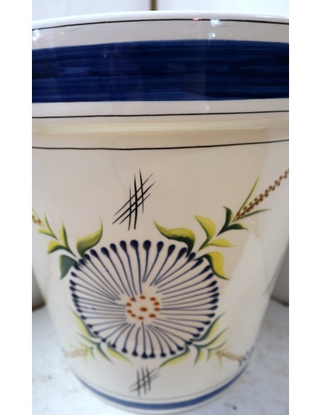 Vaso in ceramica Messicana realizzata e dipinto a mano cm 41x38 blu