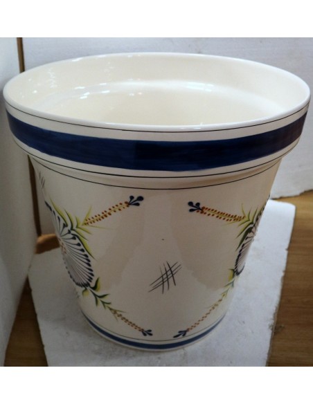 Vaso in ceramica Messicana realizzata e dipinto a mano cm 41x38 blu