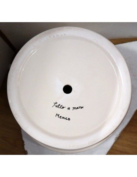 Vaso in ceramica Messicana realizzata e dipinto a mano cm 41x38 blu