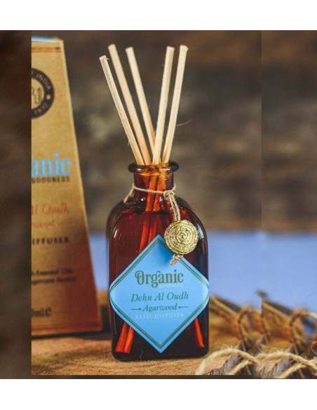 DIFFUSORE CON OLIO ESSENZIALE ORGANIC GOODNESS DA 100ML "Agarwood" essenze profumo naturale vegano