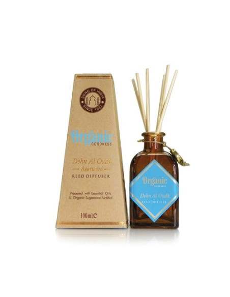 DIFFUSORE CON OLIO ESSENZIALE ORGANIC GOODNESS DA 100ML "Agarwood" essenze profumo naturale vegano