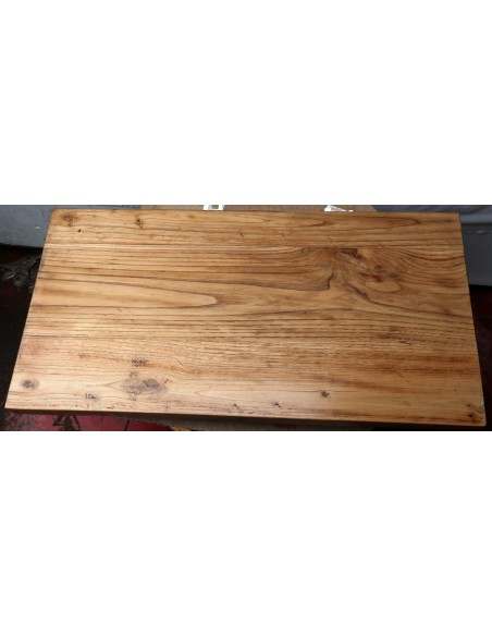 Piano in legno top massello in castagno per bagno cm 89x45x5h