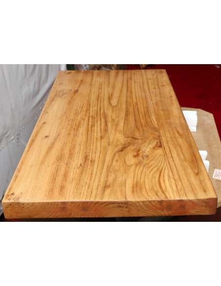 Piano in legno top massello in castagno per bagno cm 89x45x5h