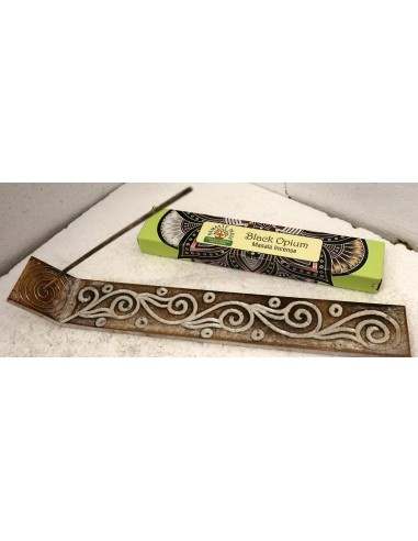 Brucia porta incensi in legno intarsiato...