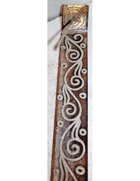Brucia porta incensi in legno intarsiato Spirale cm 33x5 scatola di incensi in omaggio